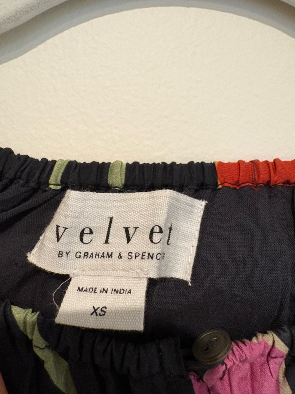 Velvet by Graham & James Floral Cotton Blouse - Black/Multi - Picture 3 of 3